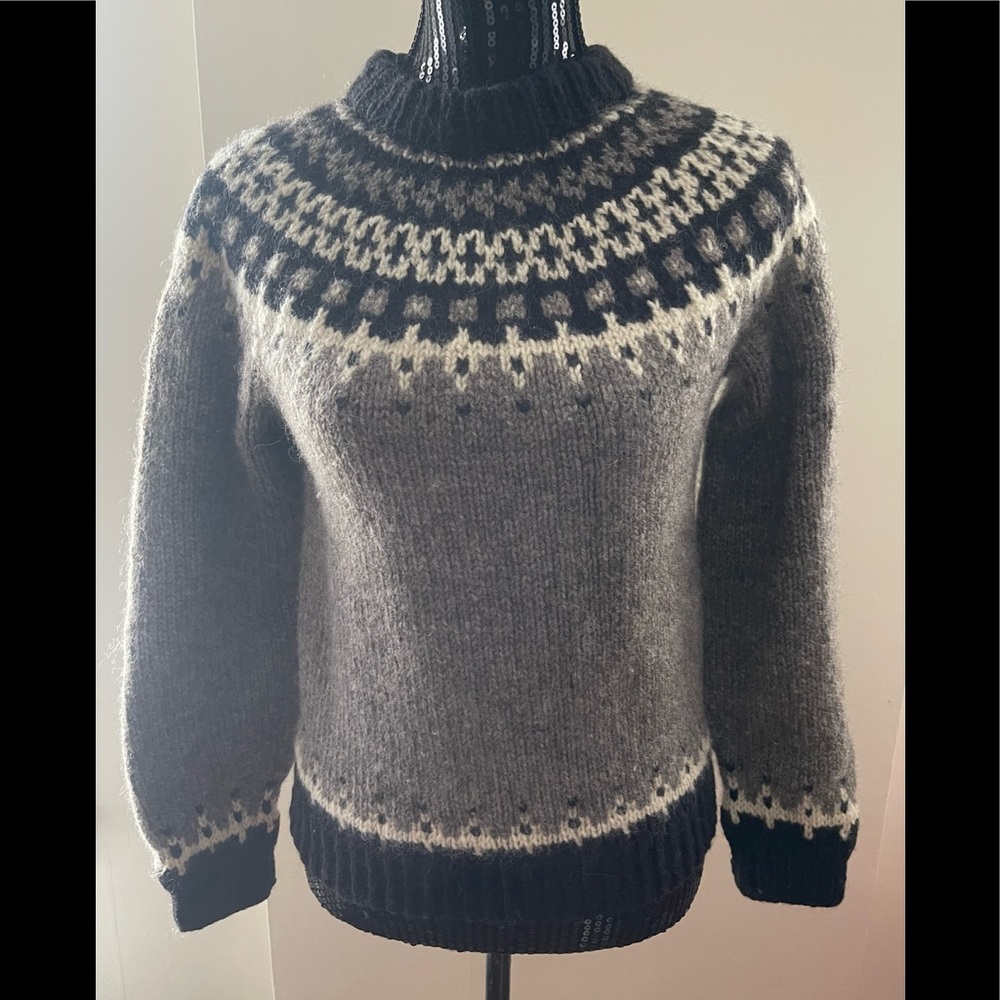 Hand Knit Fair Isles Wool Sweater